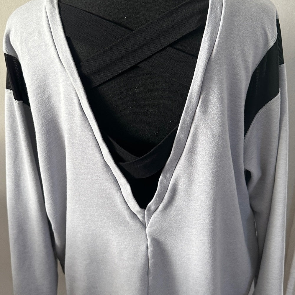 Athleta cross-back long-sleeve top size large