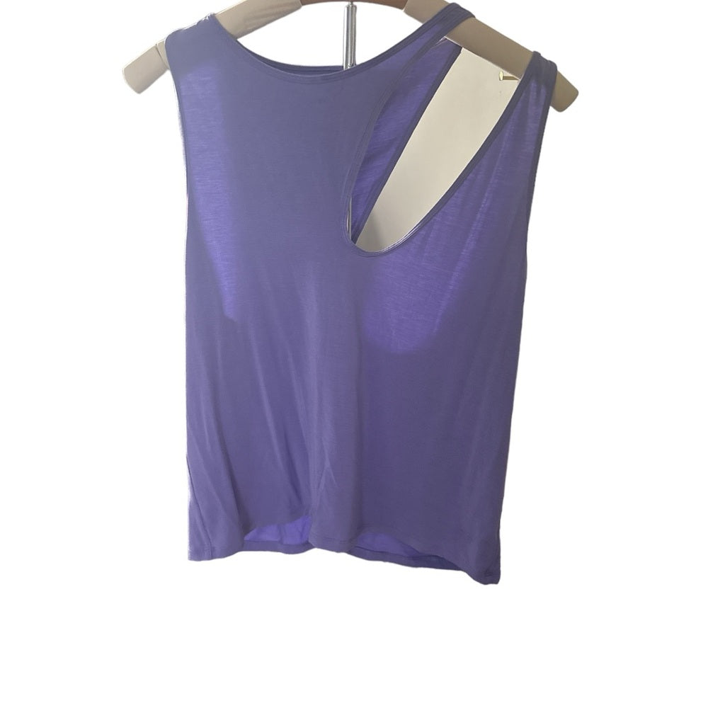 Lululemon Women’s Shoulder Cut Out Tank Size 12/14 In Dark Lavender full length