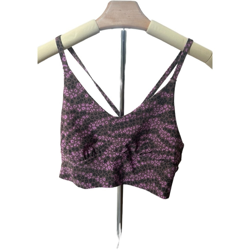 Aerie Offline Sports Bra Size Small in Stretchy Strappy Print