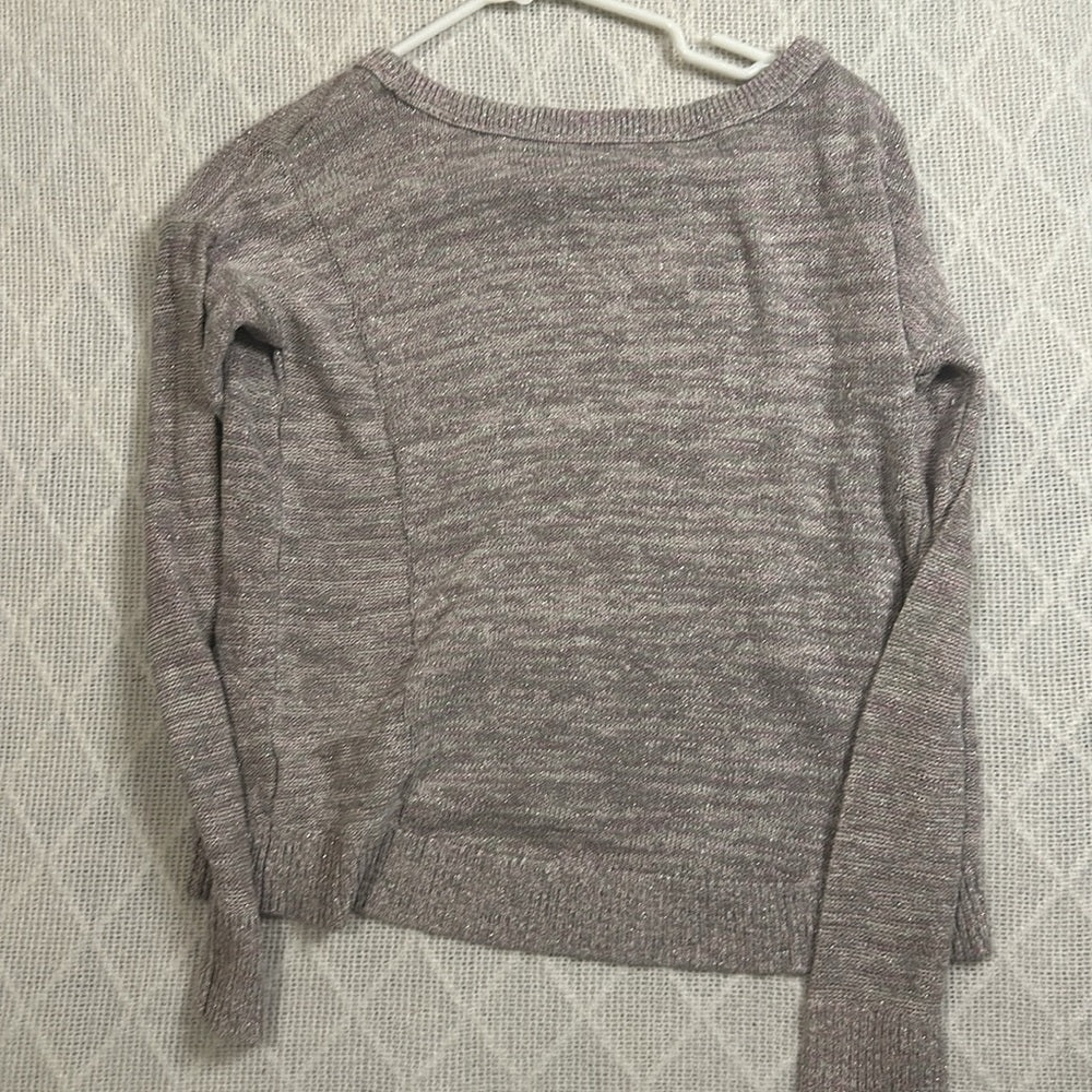 American Eagle light pink sparkle sweater size small