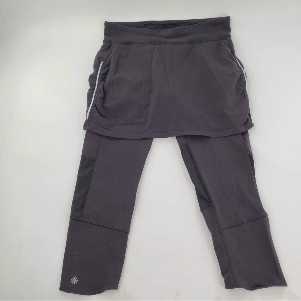 Athleta contender 2:1 black skirt leggings size large