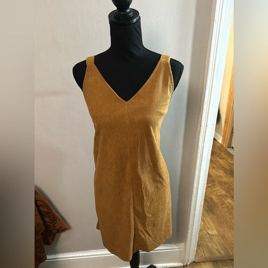 Sadie & Sage Corduroy camel Midi Dress Size l/XL