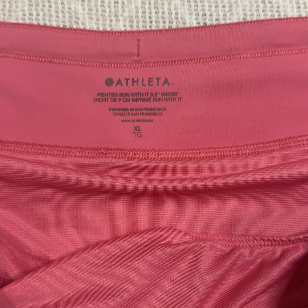 Shades of pink floral Athleta athletic shorts women’s size XL