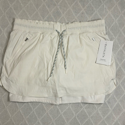 Athleta Slimming Women’s Tennis or Gold Skort Size 12 in White