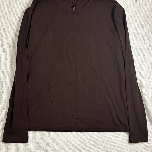 Skime Lounge Jersey Long Sleeve Tee in Cocoa Size Medium